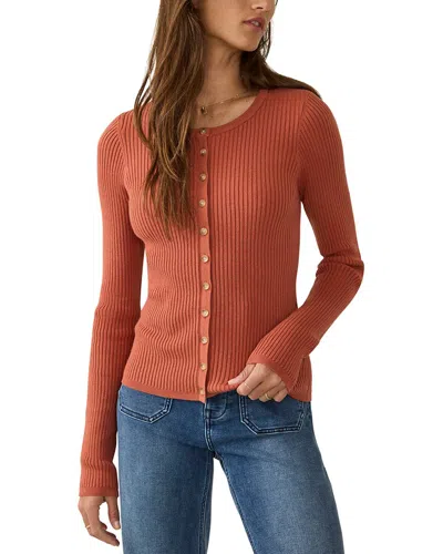 Faherty Milo Cashmere-blend Cardigan In Brown