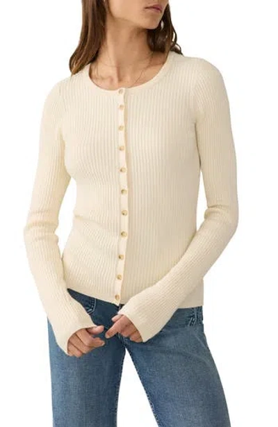 FAHERTY FAHERTY MILO RIB ORGANIC COTTON & CASHMERE CARDIGAN