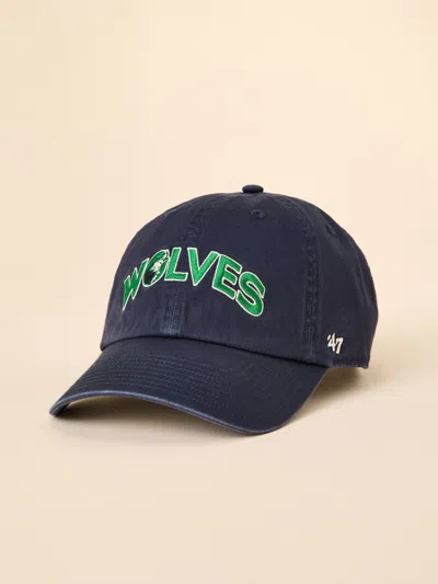 Faherty Minnesota Timberwolves X '47 Clean Up Hat In Navy