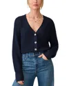 Faherty Miramar Linen & Cotton Cardigan In Navy Blazer