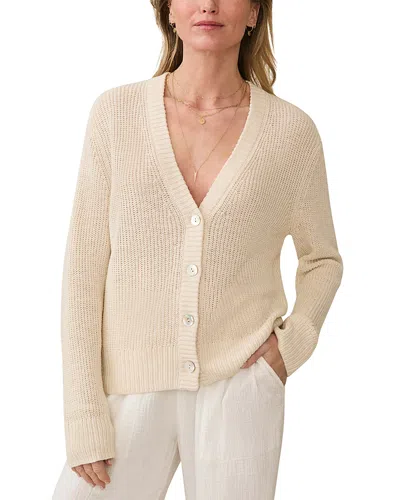 Faherty Miramar Linen & Cotton Cardigan In Summer Sand