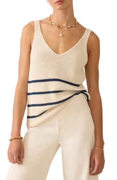 Faherty Miramar Linen & Organic Cotton Blend Sweater Tank In Neutral