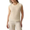 Faherty Miramar Sleeveless Linen Sweater In Neutral