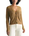 Faherty Miramar Linen Cardigan In Brown