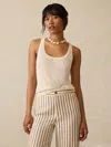 Faherty Miramar Linen Mini Rib Tank