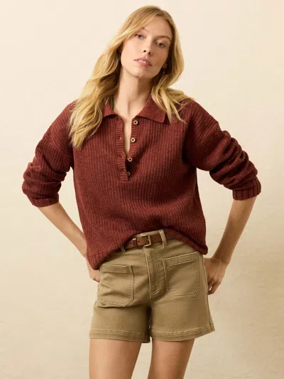 Faherty Miramar Linen Relaxed Polo
