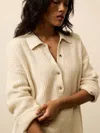 Faherty Miramar Linen Relaxed Polo Sweater In Sand