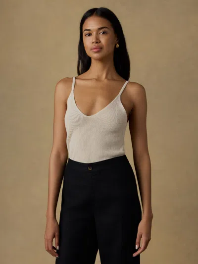 Faherty Miramar Linen Sweater Cami In White