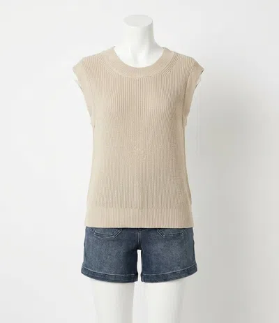 Faherty Miramar Linen Sweater Tank In Summer Sand In Multi