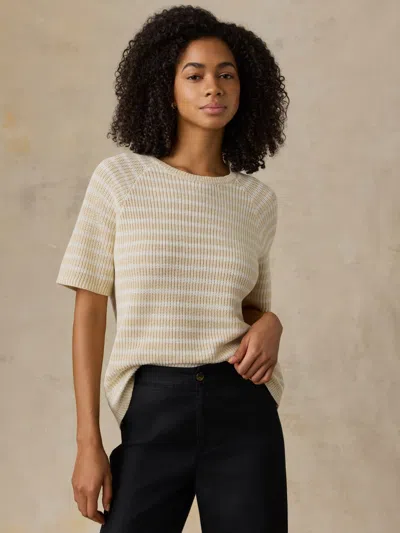 Faherty Miramar Linen T-shirt In Multi