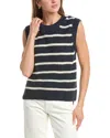 Faherty Miramar Linen-blend Sweater Tank In Blue
