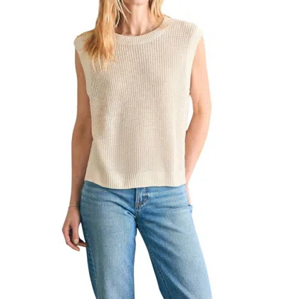 Faherty Miramar Sleeveless Linen Sweater In Summer Sand