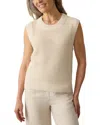 Faherty Miramar Sleeveless Linen Sweater In Summer Sand
