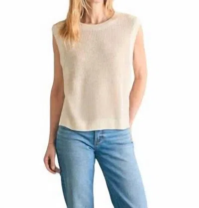 Faherty Miramar Sleeveless Linen Sweater In Summer Sand