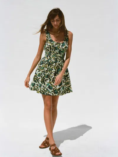 Faherty Montecito Linen Mini Dress In Multi