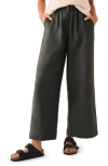 Faherty Monterey Linen Pants In Washed Black