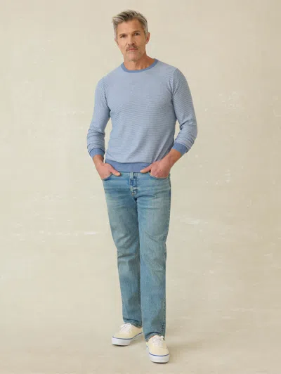 Faherty Movement&trade; Crewneck Sweater In Coastal Shore Stripe