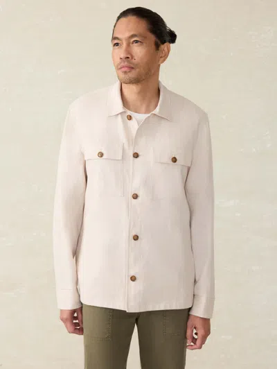 Faherty Movement&trade; Linen Shirt Jacket In Dorset Sand