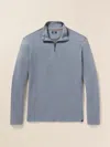 Faherty Movement&trade; Quarter Zip In Charcoal Stream Stripe