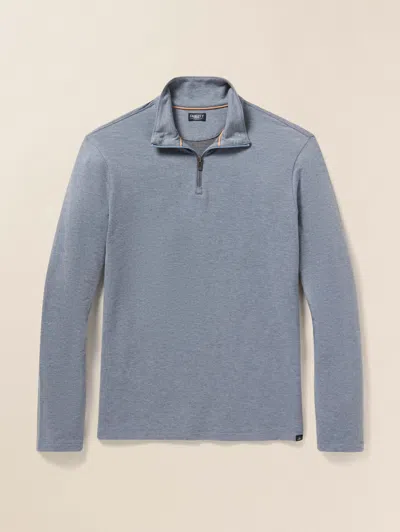 Faherty Movement&trade; Quarter Zip In Charcoal Stream Stripe