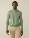 Faherty Movement&trade; Quarter Zip Sweater In Faded Leaf Melange