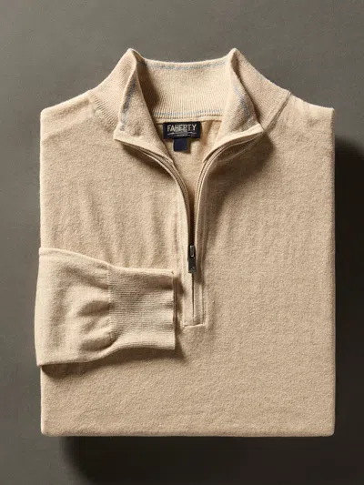 Faherty Movement&trade; Quarter Zip Sweater In Soft Dune Heather