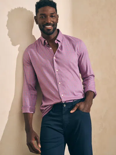 Faherty The Movement Shirt In Blue Rose Gingham