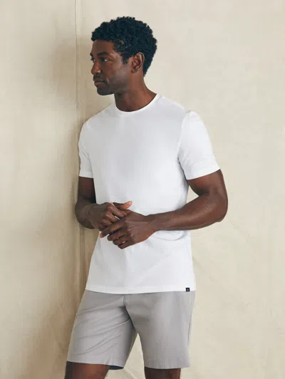 Faherty Movement&trade; Short-sleeve T-shirt In Pure White
