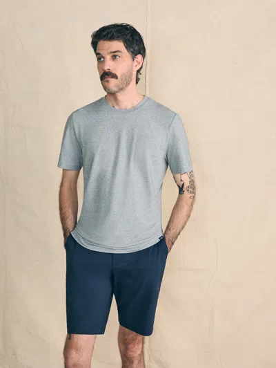 Faherty Movement&trade; Short-sleeve T-shirt In Rainier Grey Heather