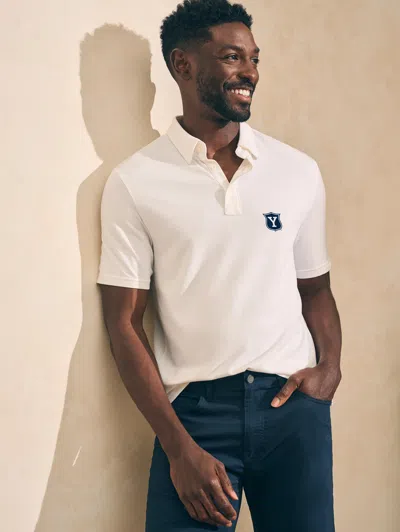 Faherty Yale Short-sleeve Movement&trade; Polo In White