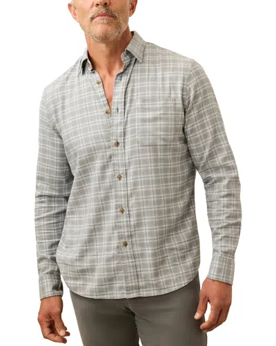 Faherty Movement Brushed Shirt In Gray
