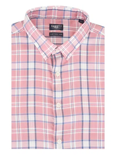 Faherty Movement™ Checked Shirt In Pink