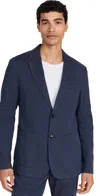 Faherty Inlet Slim Fit Knit Blazer In Deep Sea Navy