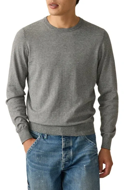Faherty Movement Long Sleeve Sweater In Ivory Ash Feeder