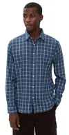 Faherty Movement Monterrey Shirt Midnight Cloud Plaid In Blue