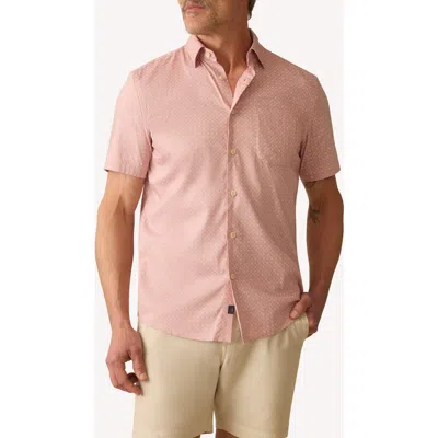 Faherty Movement Monterrey Short Sleeve Button-up Shirt In Pink