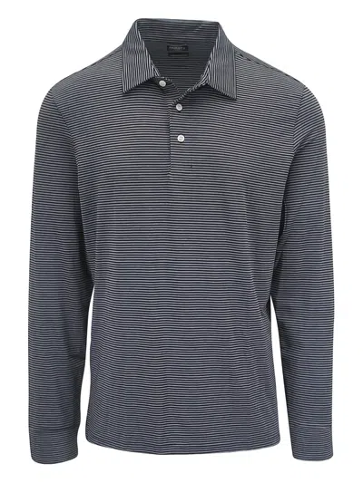 Faherty Movement™ Moonlight Striped Polo Shirt In Gray