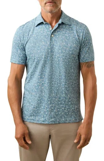 Faherty Movement Piqué Polo In Blue