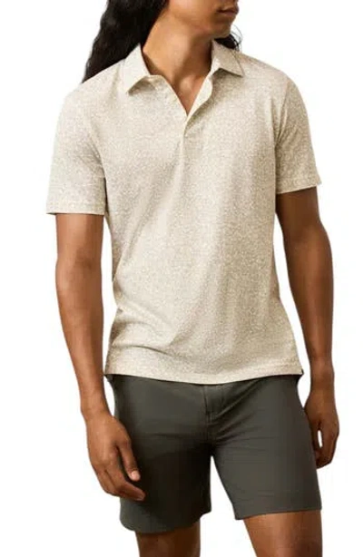 Faherty Movement Piqué Polo In Neutral