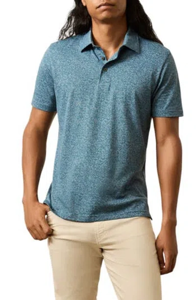 Faherty Movement Piqué Polo In Blue