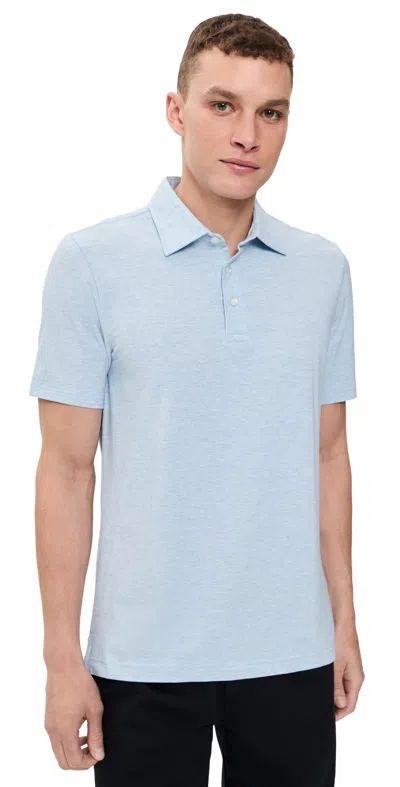 Faherty Movement Polo Cardiff Blue Heather