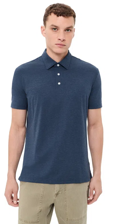 Faherty Movement Polo Great Falls Heather In Blue