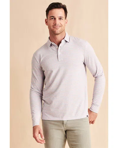 Faherty Movement Polo Shirt In Gray