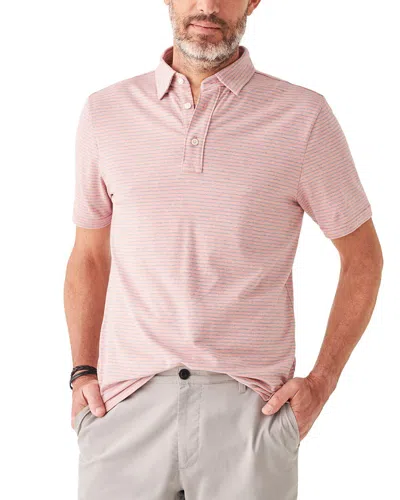 Faherty Movement Polo Shirt In Pink