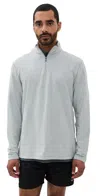 Faherty Movement Quarter Zip Grey Cove Stripe In Grey Cove Stripe