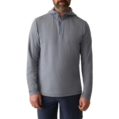 Faherty Movement Quarter Zip Hoodie In Gray