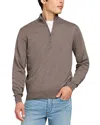 Faherty Movement Quarter Zip Sweater In Brown
