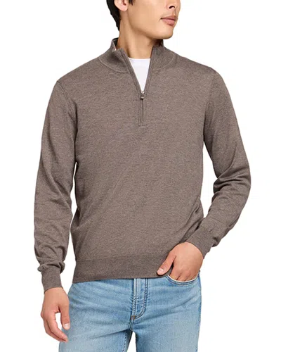 Faherty Movement Performance Quarter Zip Sweater In Purple