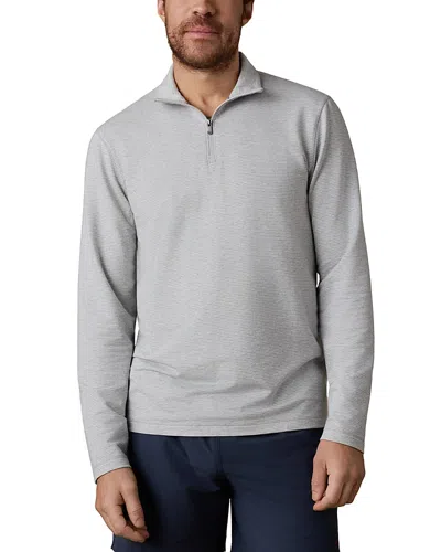 Faherty Movement Quarter Zip Sweater In Gray