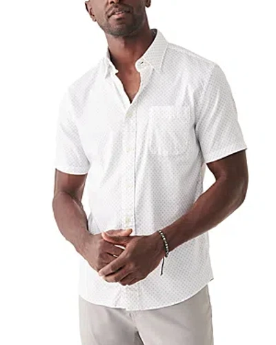 Faherty Short Sleeve Movement Pique Polo In White